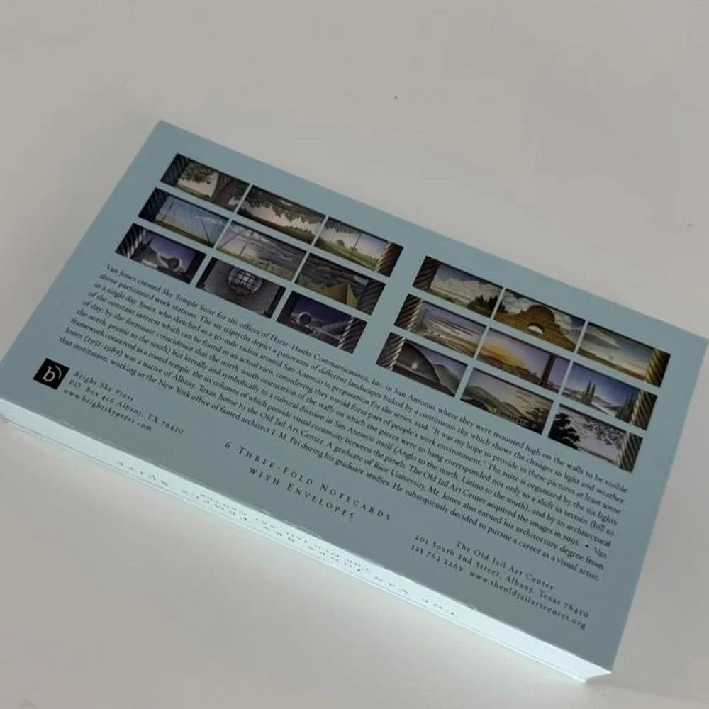 Van Jones Sky Temple Suite 6 Three-Fold Notecards Envelopes Set Landscape Art